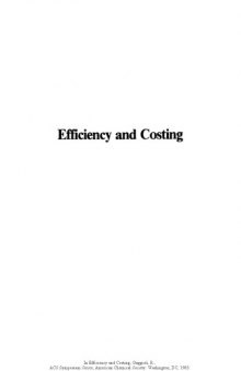 Efficiency and Costing. Second Law Analysis of Processes