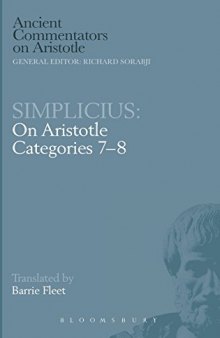 Simplicius on Aristotle "Categories 7-8"