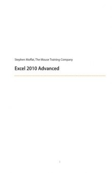 Excel 2010 Advanced  