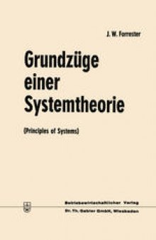 Grundzuge einer Systemtheorie: Principles of Systems