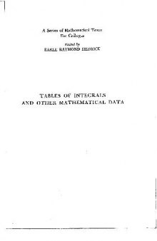Tables of Integrals and Other Math. Data