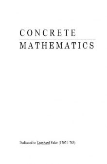 Concrete mathematics : a foundation for computer science