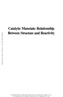 Catalytic Materials: Relationship Between Structure and Reactivity