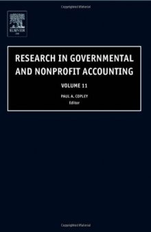 Research in Governmental and Nonprofit Accounting,