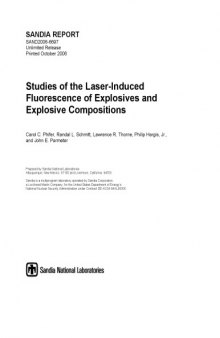 Laser-Induced Fluorescence of Explosives, Explosive Compositions