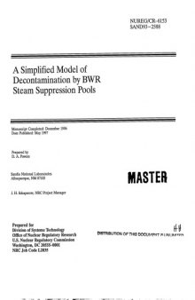 Model of Decontam. by BWR Steam Suppression Pools
