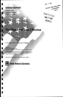 Physics of Fast Z Pinches