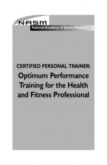 Optimum performance training for the health and fitness professional
