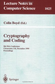 Cryptography and Coding: 5th IMA Conference Cirencester, UK, December 18–20, 1995 Proceedings
