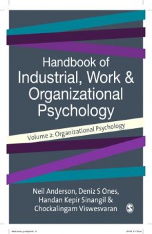 Handbook of Industrial, Work & Organizational Psychology, 2