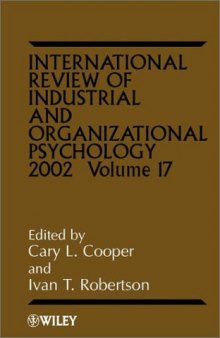 International Review of Industrial and Organizational Psychology, 2002 (International Review of Industrial and Organizational Psychology)