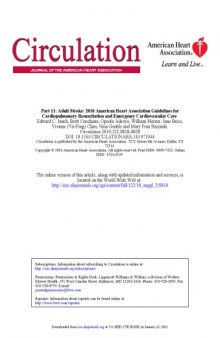 AHA ACLS STROKE GUIDELINES 2010