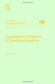 Computational Complexity: A Quantitative Perspective