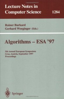 Algorithms — ESA '97: 5th Annual European Symposium Graz, Austria, September 15–17, 1997 Proceedings