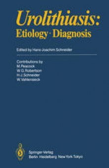 Urolithiasis: Etiology · Diagnosis