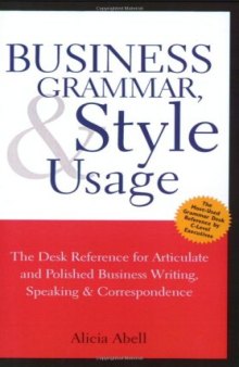 Business grammar, style and usage