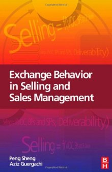 Exchange Behavior in Selling and Sales Management