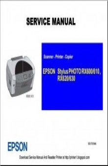 Сервисное руководство EPSON Stylus Photo RX600, RX610, RX620, RX630