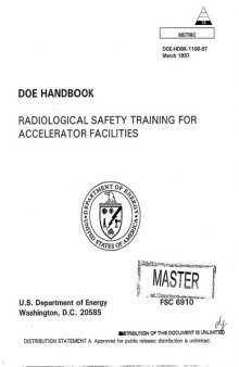 Radiological safety training for accelerator facilities : DOE handbook