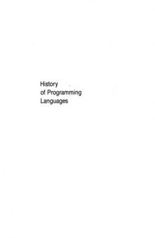 History of Programming Languages, Volume I