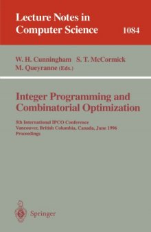 Integer Programming and Combinatorial Optimization: 5th International IPCO Conference Vancouver, British Columbia, Canada, June 3–5, 1996 Proceedings