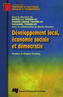 Développement local, économie sociale et démocratie