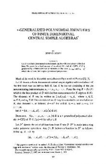 [Article] Generalized polynomial identities of finite dimensional central simple algebras