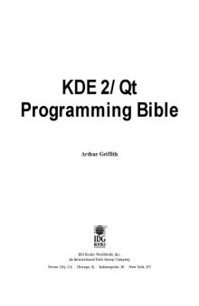 KDE 2/QT programming bible