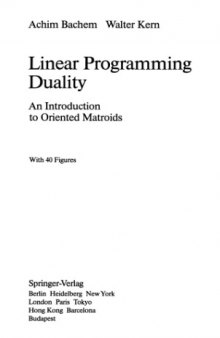 Linear programming duality