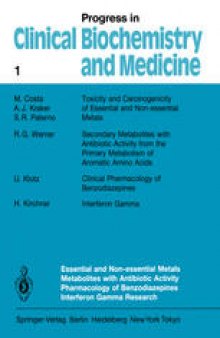 Essential and Non-Essential Metals Metabolites with Antibiotic Activity Pharmacology of Benzodiazepines Interferon Gamma Research