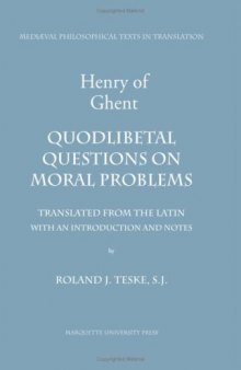 Quodlibetal Questions on Moral Problems