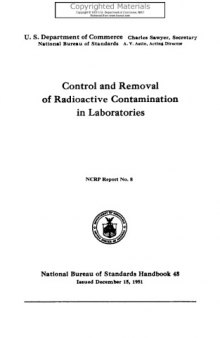 Control and removal of radioactive contamination in laboratories