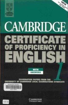 Cambridge Cpe Certificate Of Proficiency In English