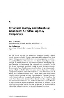 Protein Structure Determination, Analysis, and Applications