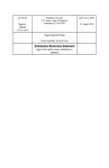 Topographic Surveying - [US ARMY EM 1110-1-1005]