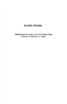 Islamic Reform The Political and Legal Theories of Muhammad Abduh and Rashid Rida