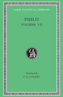 Philo, Volume VII: On the Decalogue. On the Special Laws, Books 1-3  