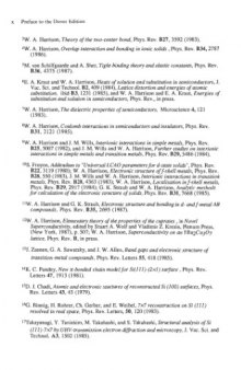 Electronic Structure and the Properties of Solids.. The Physics of the Chemical Bond