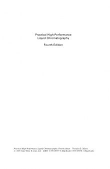 Practical High-Performance Liquid Chromatography, Fourth Edition
