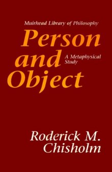 Person and Object: A Metaphysical Study 