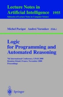 Logic for Programming and Automated Reasoning: 7th International Conference, LPAR 2000 Reunion Island, France, November 6-10, 2000 Proceedings 