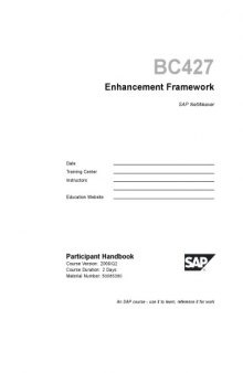 SAP AG - Учебные курсы SAP R/3 (BC 427 Enhancement Framework)