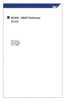 SAP AG - Учебные курсы SAP R/3 (BC 430 ABAP Dictionary)
