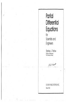 Partial Differential Equations for Scientists and Engineers (corr.)
