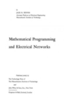 Mathematical Programming and Electrical Networks 