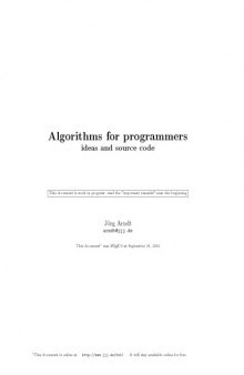 Algorithms for Programmers
