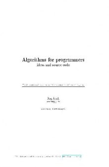 Algorithms for programmers: ideas and source code