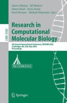 Research in Computational Molecular Biology: 9th Annual International Conference, RECOMB 2005, Cambridge, MA, USA, May 14-18, 2005, Proceedings 