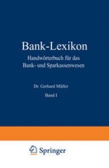 Bank-Lexikon: Handwörterbuch für das Bank- und Sparkassenwesen
