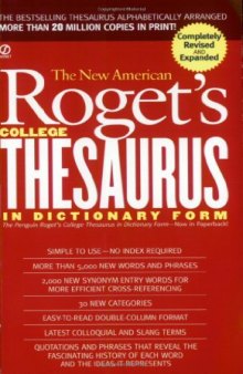 The New American Roget's college thesaurus in dictionary form